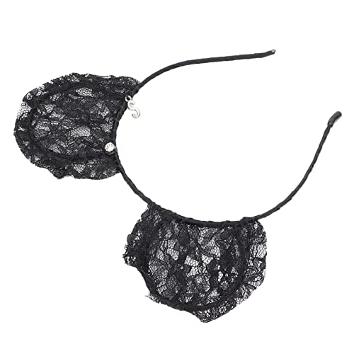PUNELE Süße Schwarze Katzenohr -Ohr -Ohren -Stirnband mit Gaze -Legierungsmaterial für Halloween -Cosplay -Party PUNELE Süße Schwarze Katzenohr -Ohr -Ohren -Stirnband mit Gaze -Legierungsmaterial für Halloween -Cosplay -Party von PUNELE