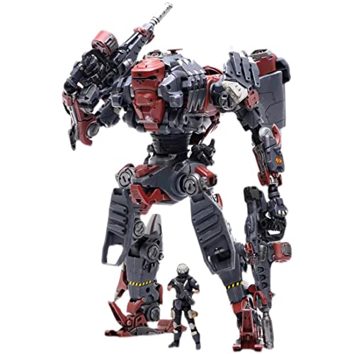 PUREFUN TopBau 1/25 28cm Mech Actionfiguren mit 7,5cm Soldaten, JOYTOY Purge 01 Combination Warfare Mecha (Abnehmbare Rüstung), Soldat Action Figur Modell Spielzeug, IOPC1116T3I289FT von PUREFUN