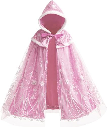 PURFEEL Elsa Warmer Umhang mit Kapuze für Mädchen – Prinzessinnen-Umhang – Größe S, 2–3 Jahre PURFEEL Elsa Warmer Umhang mit Kapuze für Mädchen – Prinzessinnen-Umhang – Größe S, 2–3 Jahre von PURFEEL