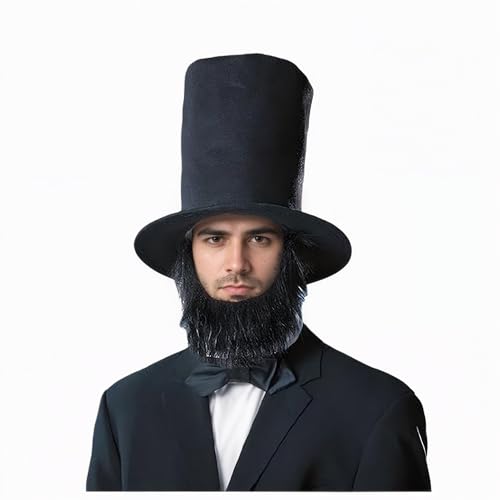 PURFUN Herren 1920er Jahre Gangster Hut mit Bart Fliege Kostüm Zubehör Set 2-teilig brüllende 20er Jahre Karneval Halloween Cosplay Gentleman Gangster Outfits Schwarz Bowler Hut Fliege Kostüm PURFUN Herren 1920er Jahre Gangster Hut mit Bart Fliege Kostüm Zubehör Set 2-teilig brüllende 20er Jahre Karneval Halloween Cosplay Gentleman Gangster Outfits Schwarz Bowler Hut Fliege Kostüm von PURFUN