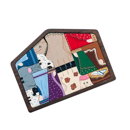 Krippen-Puzzle aus Holz, Jesus, Geburtsszene, Statue, Puzzle-Spiel für treue religiöse Enthusiasten von PURFUU