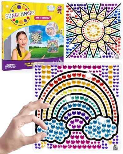 PURPLE LADYBUG Sungemmers Mosaik Bastelset für Kinder, Ostergeschenke Kinder, Geburtstagsgeschenk für Mädchen ab 6 Jahren, Mädchen Geschenke 8-12, Kreatives Spielzeug von PURPLE LADYBUG
