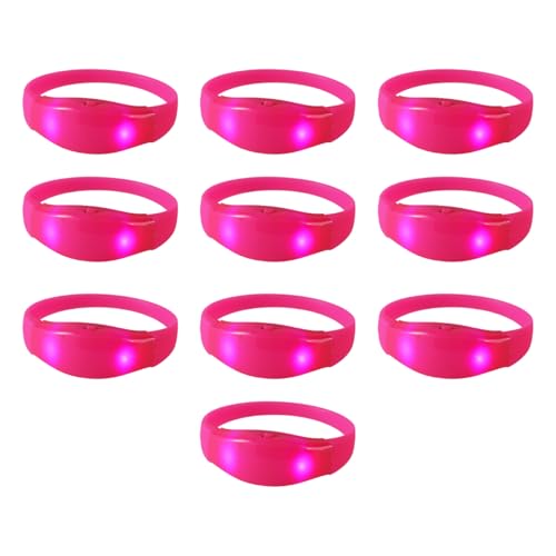 PURPLELILY Stimmaktivierte Armbänder, leuchtende Armbänder für Geburtstage und Raves, blinkende Armbänder, Partyzubehör, beleuchteter Schmuck, 10 Stück PURPLELILY Stimmaktivierte Armbänder, leuchtende Armbänder für Geburtstage und Raves, blinkende Armbänder, Partyzubehör, beleuchteter Schmuck, 10 Stück von PURPLELILY