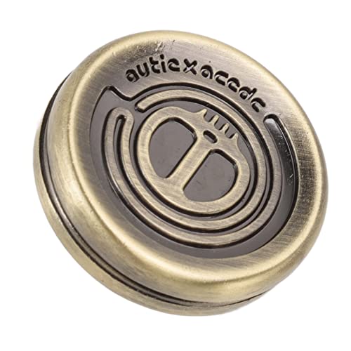 Fidget Coin Slider EDC Stress Relief Clicker, Metall Fidget Slider Adult Metal Fidget Toys, Push Coin Edelstahl Fingerspitzenspielzeug FüR Erwachsene, Edelstahl von PUSOKEI