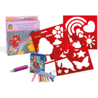 MALEFIX 45020009 Straßenmalkreide Schablonen Set Unicorn von PUSTEFIX