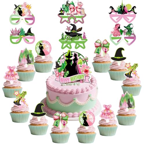 19 Stück Tortendeko Set,Cake Topper Geburtstag, Deko Torte, Kuchen Deko, Tortenaufleger, Geburtstagskuchen Deko, Happy Birthday Dekoration mit Party Deko Brille für Kindergeburtstag & Motto Party 19 Stück Tortendeko Set,Cake Topper Geburtstag, Deko Torte, Kuchen Deko, Tortenaufleger, Geburtstagskuchen Deko, Happy Birthday Dekoration mit Party Deko Brille für Kindergeburtstag & Motto Party von PUTUODA