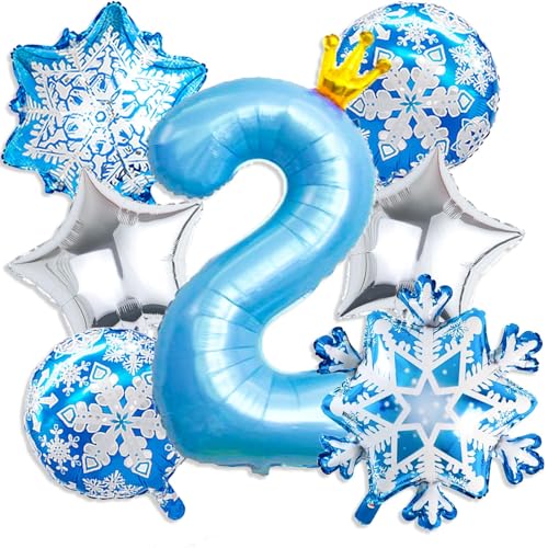 Froze 2th Geburtstagsdeko Mädchen,40 Zoll Blaue Zahl 5 Ballon mit Snowflake Luftballon für Prinzessin Geburtstag Deko,Party Deko für Mädchen Winterdeko Geburtstag Froze 2th Geburtstagsdeko Mädchen,40 Zoll Blaue Zahl 5 Ballon mit Snowflake Luftballon für Prinzessin Geburtstag Deko,Party Deko für Mädchen Winterdeko Geburtstag von PUTUODA