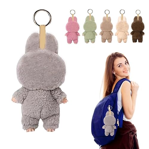 Labb Puppenkleidung, Labub Clothes, handgefertigte gehäkelte Puppe, 3 Stück Set für 17 cm Puppe, hochwertige Labb Kleidung mit Zubehör, Elegante Kleidung für Labb Puppe(Sesame Beige) von PUTUODA