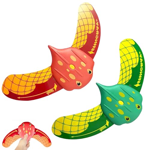 PUTUODA 2 PCS Unterwasser Glider,Tauchspielzeug für Kinder,wasserspielzeug für Schwimmbad & Pool, Spielzeuge für Sommer, Spaß im Wasser,Teufel Fisch Schwimmbad Spielzeug von PUTUODA