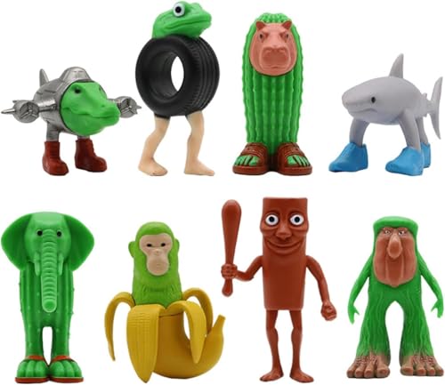 PUTUODA Tung Sahur Figure | Italian Brain Red Figures Set of 8, 3D Printed Tralalero Tralala Figure, BRR BRR Patapim, Lirili Larila Animal Model Collectible PUTUODA Tung Sahur Figure | Italian Brain Red Figures Set of 8, 3D Printed Tralalero Tralala Figure, BRR BRR Patapim, Lirili Larila Animal Model Collectible von PUTUODA