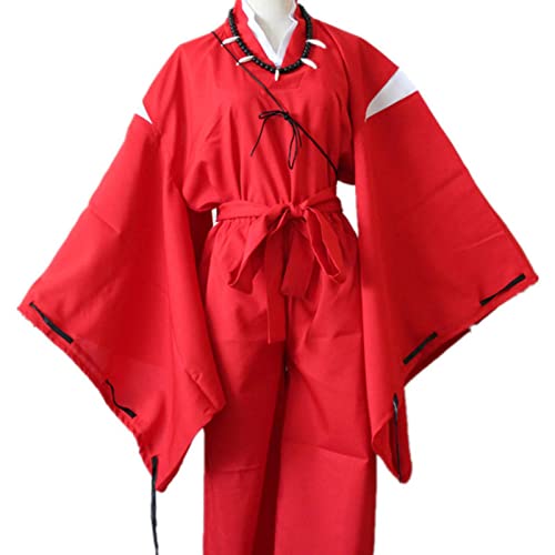 PUYYDS Anime Inuyasha Cosplay Kostüme roter japanischer Kimono Higurashi Kagome Kikyo Sesshoumaru für Halloween Party Perücken gratis Perückenkappe PUYYDS Anime Inuyasha Cosplay Kostüme roter japanischer Kimono Higurashi Kagome Kikyo Sesshoumaru für Halloween Party Perücken gratis Perückenkappe von PUYYDS