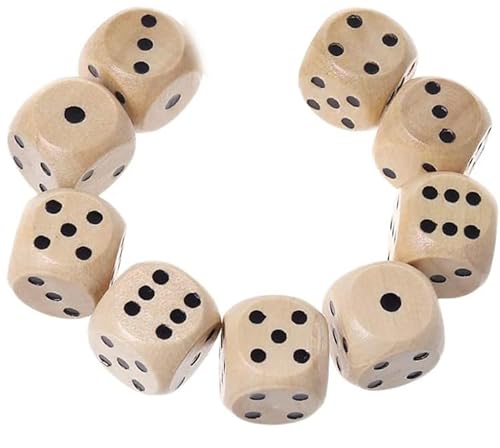 9 Stück Würfel, Würfel Groß, 30mm Natur Holz Spielwürfel, Würfelspiel Würfel Holz mit Runden Ecken Kartenspiel Partyspiele Verwendbar für Basteln, Heimwerken, Mathematik, Brettspiele 9 Stück Würfel, Würfel Groß, 30mm Natur Holz Spielwürfel, Würfelspiel Würfel Holz mit Runden Ecken Kartenspiel Partyspiele Verwendbar für Basteln, Heimwerken, Mathematik, Brettspiele von PVFZXS