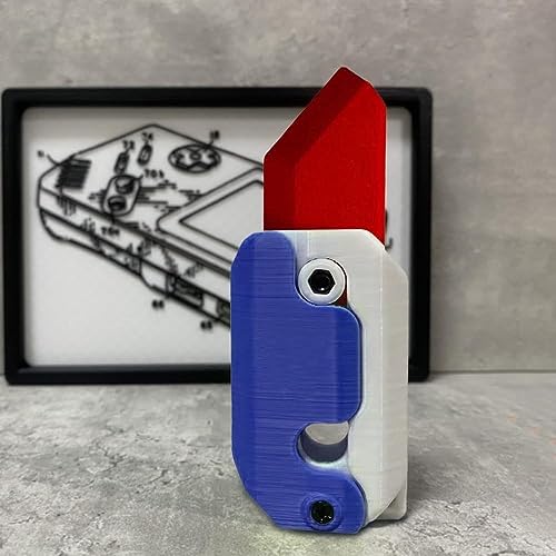PW TOOLS 3D-Druck Fidget Knife Toy Carrot,Fidget Toy Knife, Rettich Knife Toy, Fidget Toys Sensory Toys Stress Relief Toy, Blau von PW TOOLS