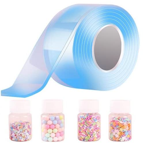 PW TOOLS Blowable Bubble Tape, Nano Tape Bubbles, Mehrzweck-Posterband DIY Craft Creative Colorful Blow Bubbles Tape, DIY Nano Tape Bubble Craft Kit für Erwachsene Kinder, Blauer Bausatz von PW TOOLS