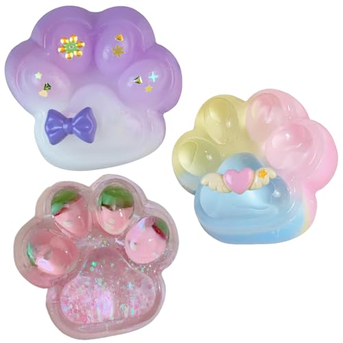 Fidget Toys, Anti Stress Spielzeug, 3 Stück Niedliche Katzenpfote Stressabbau Spielzeug, Weiches Quetschspielzeug für Kinder und Erwachsene, Lustiges Katzenpfote Sensorik Spielzeug zum Entspannen Fidget Toys, Anti Stress Spielzeug, 3 Stück Niedliche Katzenpfote Stressabbau Spielzeug, Weiches Quetschspielzeug für Kinder und Erwachsene, Lustiges Katzenpfote Sensorik Spielzeug zum Entspannen von PWCTNT