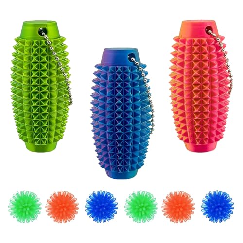 Fidget Toys 9 Stück,Fidget Toys Erwachsene,3 3D Gedruckter Schlüsselanhänger und 6 Massageball Igelball,Stechender Sensorischer Schmerz Stress Spielzeug,Neuartige Geschenke für Freunde Fidget Toys 9 Stück,Fidget Toys Erwachsene,3 3D Gedruckter Schlüsselanhänger und 6 Massageball Igelball,Stechender Sensorischer Schmerz Stress Spielzeug,Neuartige Geschenke für Freunde von PWCTNT