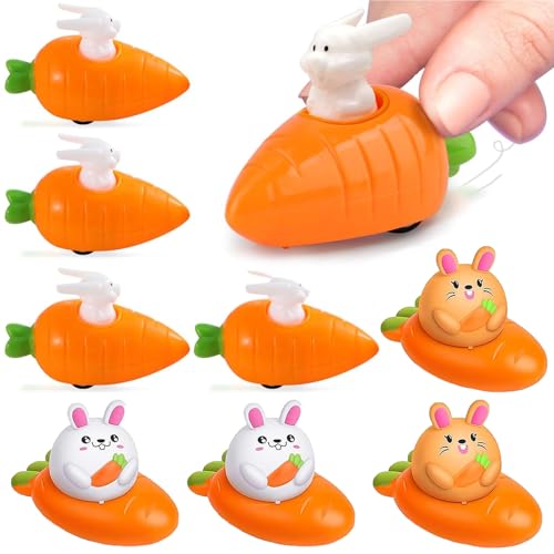 PWCTNT Ostern Geschenke Kinder, 8 Stück Ostergeschenke Kinder, Aufziehbare Hasen Mit Karotte, Hase Ostern Deko, Lustige Aufziehspielzeug Osterhasen Für Kinders Jungen Mädchen PWCTNT Ostern Geschenke Kinder, 8 Stück Ostergeschenke Kinder, Aufziehbare Hasen Mit Karotte, Hase Ostern Deko, Lustige Aufziehspielzeug Osterhasen Für Kinders Jungen Mädchen von PWCTNT