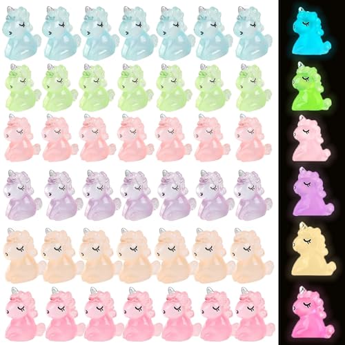 PWCTNT Mini Figuren,Kleine Figuren,49 Stück Einhorn Figuren Klein,Leuchtende Mini Spielzeug Einhorn,Mini Harz Figuren für Garten Landschaft Aquarium Puppenhaus DIY Basteln Miniaturstatuen Heimdekora PWCTNT Mini Figuren,Kleine Figuren,49 Stück Einhorn Figuren Klein,Leuchtende Mini Spielzeug Einhorn,Mini Harz Figuren für Garten Landschaft Aquarium Puppenhaus DIY Basteln Miniaturstatuen Heimdekora von PWCTNT