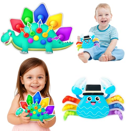 PWCTNT Sensorik Spielzeug,Anti Stress Spielzeug,Dinosaurier und Krabbe Form Farbsortierspielzeug,Farben Lernen ab 2 Jahre Fidget Toys Kinder Sensory Toys Reise Spielzeug PWCTNT Sensorik Spielzeug,Anti Stress Spielzeug,Dinosaurier und Krabbe Form Farbsortierspielzeug,Farben Lernen ab 2 Jahre Fidget Toys Kinder Sensory Toys Reise Spielzeug von PWCTNT