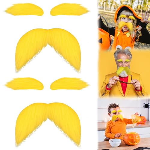 Schnurrbart Zum Ankleben, 2 Satz Gelb Schnauzer Zum Ankleben, Fake Bart Bärte Zum Ankleben Klebe Schnurrbart, Lustige 80er Jahre Mexiko Schnurrbart, für Halloween Karneval Weihnachtsfeier Geburtstag Schnurrbart Zum Ankleben, 2 Satz Gelb Schnauzer Zum Ankleben, Fake Bart Bärte Zum Ankleben Klebe Schnurrbart, Lustige 80er Jahre Mexiko Schnurrbart, für Halloween Karneval Weihnachtsfeier Geburtstag von PWCTNT
