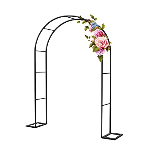 Metall-Hochzeitsbogen, Robuste Rose Arbor Kletterpflanzen Unterstützung großen Hochzeit Torbogen(W140 x H230cm) von PXAMORTEL