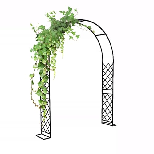 Metall-Hochzeitsbogen, Rosenbogenlaube for Kletterpflanzen, Pflanzenstütze for den Außenbereich, Hochzeitsbögen(W: 200CM) von PXAMORTEL