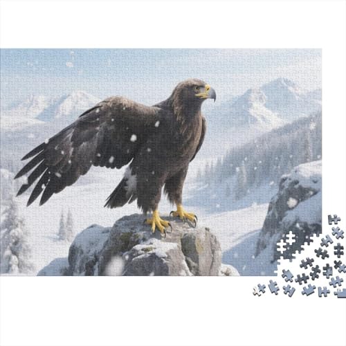 AdlerPuzzle 300-teilige Schwer Puzzle Spielzeug Lernspiel Impossible Herausforderung Spielzeug Für Erwachsene Und Kinder Ab 14 Jahren 300pcs (40x28cm) von PXBDUASIE