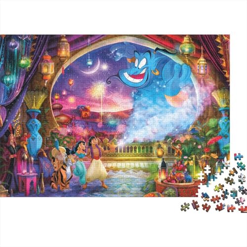 Aladdins Lampe Puzzle 300 Teile Schwer Puzzle Spielzeug Lernspiel Impossible Herausforderungsspielzeug Für Erwachsene Kinder 300pcs (40x28cm) von PXBDUASIE