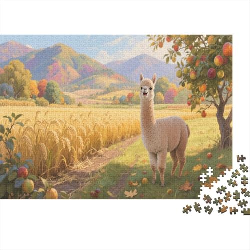 AlpakasPuzzle 1000 Teile Schwer Puzzle Spielzeug Lernspiel Impossible Herausforderungsspielzeug Für Erwachsene Und Kinder Ab 14 Jahren 1000pcs (75x50cm) von PXBDUASIE