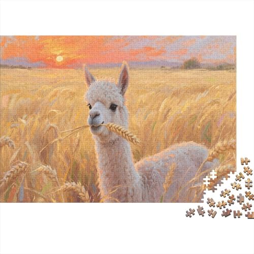 AlpakasPuzzle 1000-teilige Schwer Puzzle Spielzeug Lernspiel Impossible Herausforderungsspielzeug Für Erwachsene Kinder 1000pcs (75x50cm) von PXBDUASIE