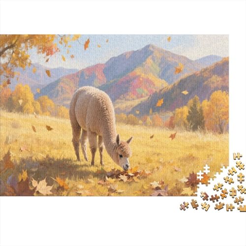 AlpakasPuzzles 300-teilige Schwer Puzzle Spielzeug Lernspiel Impossible Herausforderungsspielzeug Für Erwachsene Und Kinder in Bewährter 300pcs (40x28cm) von PXBDUASIE