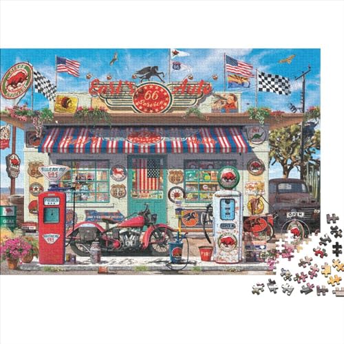 Altmodischer Laden Puzzle 300 Teile Schwer Puzzle Spielzeug Pädagogisches Spiel Impossible Herausforderung Spielzeug Für Erwachsene Kinder 300pcs (40x28cm) von PXBDUASIE