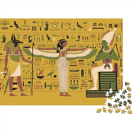 Ancient Egypt Puzzle 300 Teile Schwer Puzzle Spielzeug Lernspiel Impossible Herausforderung Spielzeug Für Erwachsene Kinder 300pcs (40x28cm) von PXBDUASIE