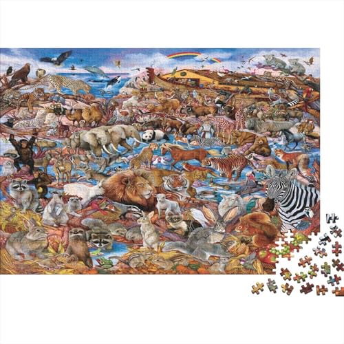 Animal Encyclopedia Puzzles 500 Teile Schwer Puzzle Spielzeug Pädagogisches Spiel Impossible Herausforderungsspielzeug Für Erwachsene Und Kinder Ab 14 Jahren 500pcs (52x38cm) von PXBDUASIE