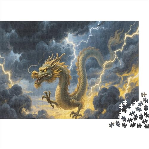 Asiatischer DrachePuzzles 500 Teile Schwer Puzzle Spielzeug Pädagogisches Spiel Impossible Herausforderungsspielzeug Für Erwachsene Und Kinder in Bewährter 500pcs (52x38cm) von PXBDUASIE