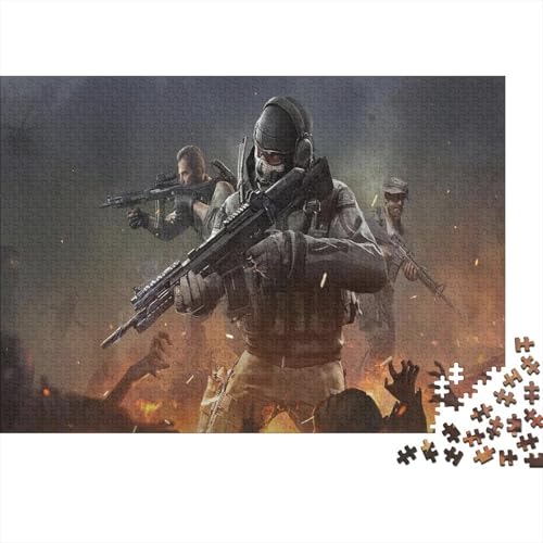 Aufruf der Pflicht Puzzles 300 Teile Schwer Puzzle Spielzeug Pädagogisches Spiel Impossible Herausforderung Spielzeug Für Erwachsene Und Kinder Ab 12 Jahren 300pcs (40x28cm) von PXBDUASIE