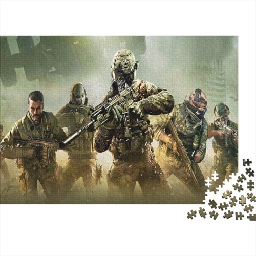 Aufruf der Pflicht Puzzles 300 Teile Schwer Puzzle Spielzeug Pädagogisches Spiel Impossible Herausforderungsspielzeug Für Erwachsene Kinder 300pcs (40x28cm) von PXBDUASIE