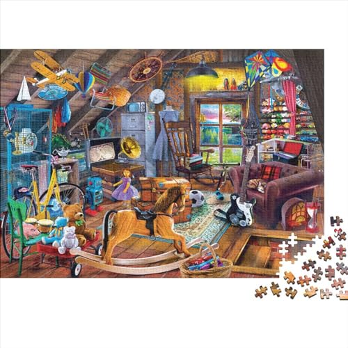 Ausstattung der Zimmer Puzzles 300 Teile Schwer Puzzle Spielzeug Pädagogisches Spiel Impossible Herausforderung Spielzeug Für Erwachsene Und Kinder Ab 14 Jahren 300pcs (40x28cm) von PXBDUASIE
