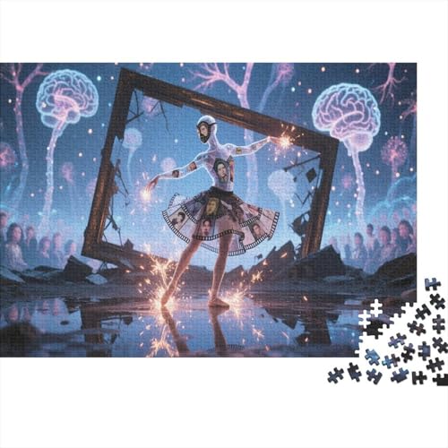 BALLETTANZERPuzzle 500-teilige Schwer Puzzle Spielzeug Pädagogisches Spiel Impossible Herausforderungsspielzeug Für Erwachsene Und Kinder Ab 14 Jahren 500pcs (52x38cm) von PXBDUASIE