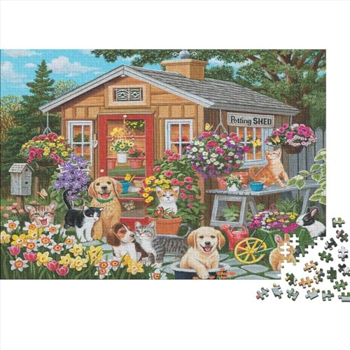 BauernhausPuzzle 1000 Teile Schwer Puzzle Spielzeug Lernspiel Impossible Herausforderung Spielzeug Für Erwachsene Und Kinder Ab 12 Jahren 1000pcs (75x50cm) von PXBDUASIE