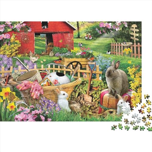 BauernhausPuzzle 300 Teile Schwer Puzzle Spielzeug Lernspiel Impossible Herausforderungsspielzeug Für Erwachsene Und Kinder Ab 12 Jahren 300pcs (40x28cm) von PXBDUASIE