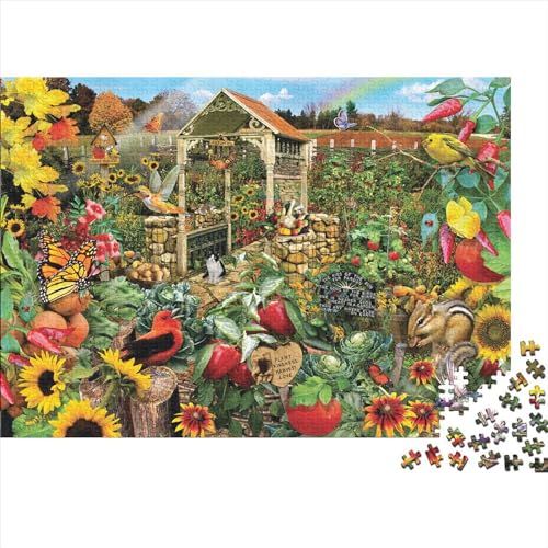 BauernhausPuzzles 300 Teile Schwer Puzzle Spielzeug Lernspiel Impossible Herausforderungsspielzeug Für Erwachsene Und Kinder in Bewährter 300pcs (40x28cm) von PXBDUASIE