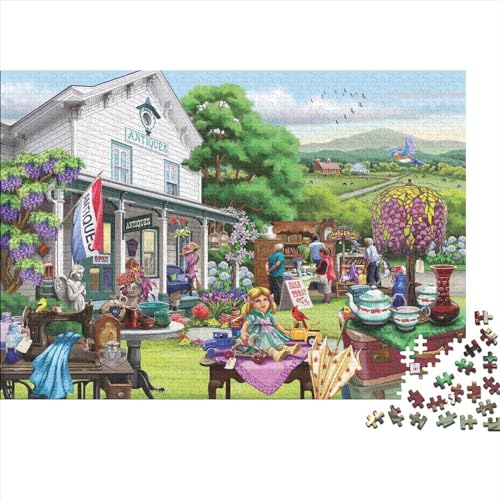 BauernhausPuzzles 500 Teile Schwer Puzzle Spielzeug Pädagogisches Spiel Impossible Herausforderungsspielzeug Für Erwachsene Und Kinder in Bewährter 500pcs (52x38cm) von PXBDUASIE