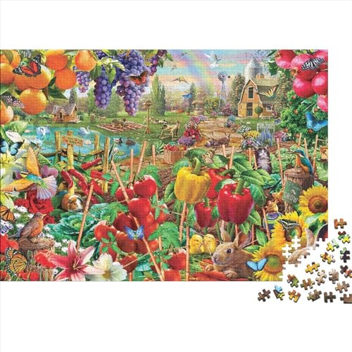 Bauernhof View Puzzles 1000 Teile Schwer Puzzle Spielzeug Pädagogisches Spiel Impossible Herausforderungsspielzeug Für Erwachsene Und Kinder Ab 12 Jahren 1000pcs (75x50cm) von PXBDUASIE