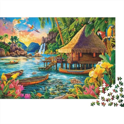 Beautiful Scenery Puzzle 300 Teile Schwer Puzzle Spielzeug Pädagogisches Spiel Impossible Herausforderung Spielzeug Für Erwachsene Und Kinder Ab 12 Jahren 300pcs (40x28cm) von PXBDUASIE