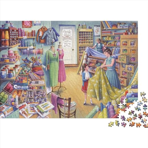 Bekleidungsgeschäft Puzzle 300-teilige Schwer Puzzle Spielzeug Pädagogisches Spiel Impossible Herausforderung Spielzeug Für Erwachsene Und Kinder in Bewährter 300pcs (40x28cm) von PXBDUASIE