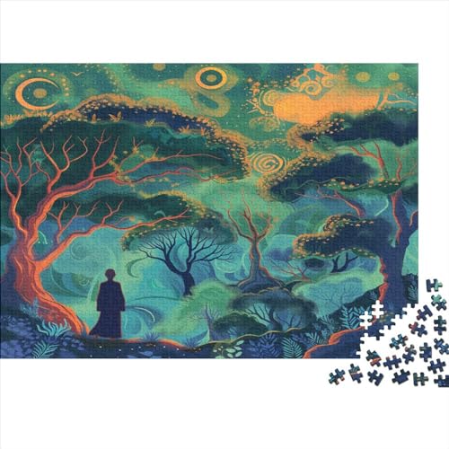 Bergwald Puzzle 300 Teile Schwer Puzzle Spielzeug Pädagogisches Spiel Impossible Herausforderungsspielzeug Für Erwachsene Und Kinder in Bewährter 300pcs (40x28cm) von PXBDUASIE