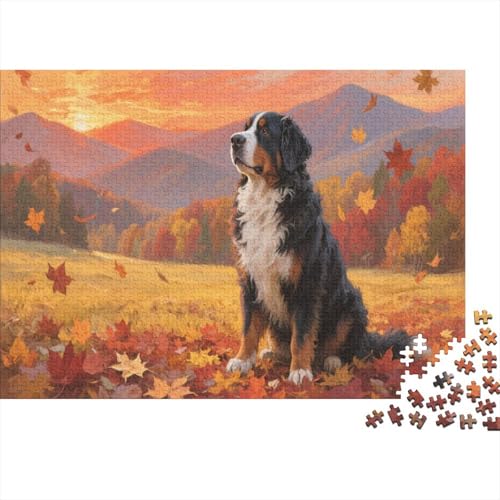 Berner BerghundPuzzle 300-teilige Schwer Puzzle Spielzeug Lernspiel Impossible Herausforderungsspielzeug Für Erwachsene Und Kinder Ab 12 Jahren 300pcs (40x28cm) von PXBDUASIE