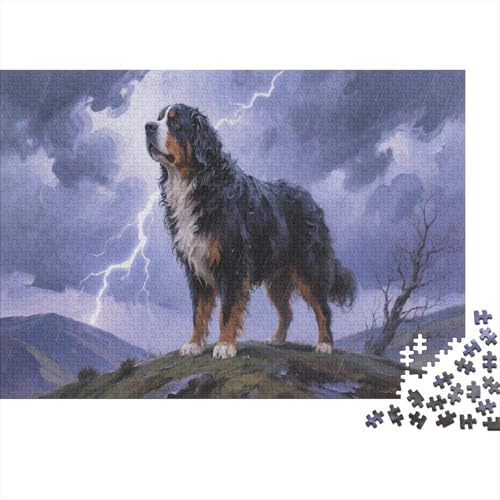 Berner BerghundPuzzles 500 Teile Schwer Puzzle Spielzeug Lernspiel Impossible Herausforderung Spielzeug Für Erwachsene Kinder 500pcs (52x38cm) von PXBDUASIE