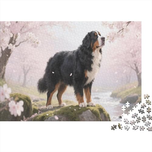Berner BerghundPuzzles 500 Teile Schwer Puzzle Spielzeug Pädagogisches Spiel Impossible Herausforderung Spielzeug Für Erwachsene Kinder 500pcs (52x38cm) von PXBDUASIE